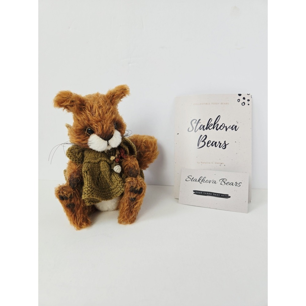 Artist Teddy Bear Litle Missy OOAK squirrel Poland mohair Stakhova squirrel